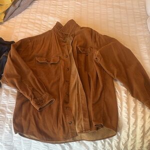 Urban Outfitters Brown/Orange Oversized Button-Up Jacket
